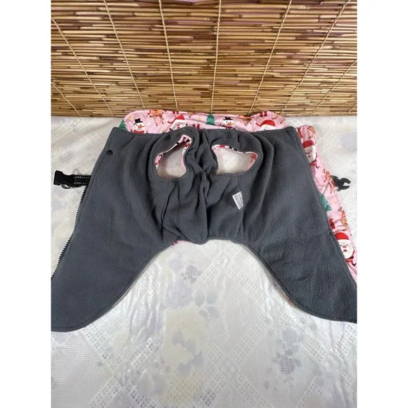 Dog Coat Winter Christmas Themed Size Medium Pink - Picture 2 of 9